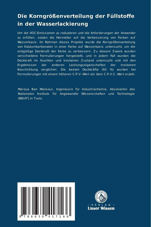 Produktbild: Die Korngr&ouml;&szlig;enverteilung der F&uuml;llstoffe in der Wasserlackierung