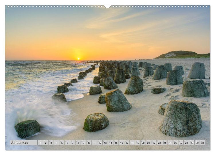 Produktbild: Wundersch&ouml;nes Sylt - Perle der Nordsee (Wandkalender 2026 DIN A2 quer), CALVENDO Monatskalender