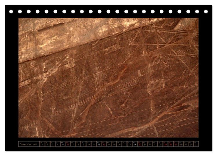 Produktbild: Die NAZCA Linien - Geheimnisvolle Figuren (Tischkalender 2026 DIN A5 quer), CALVENDO Monatskalender