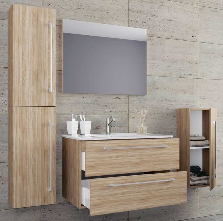 Produktbild: 5-tlg. Waschplatz Waschtisch Badinos Schublade SP