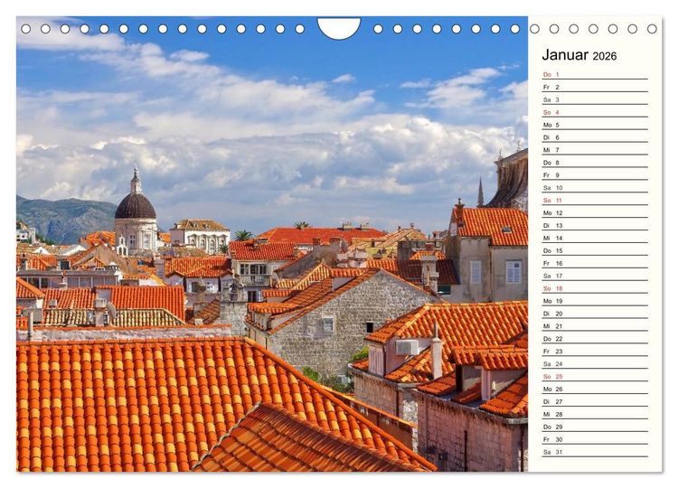Produktbild: Dubrovnik - Perle der Adria (Wandkalender 2026 DIN A4 quer), CALVENDO Monatskalender