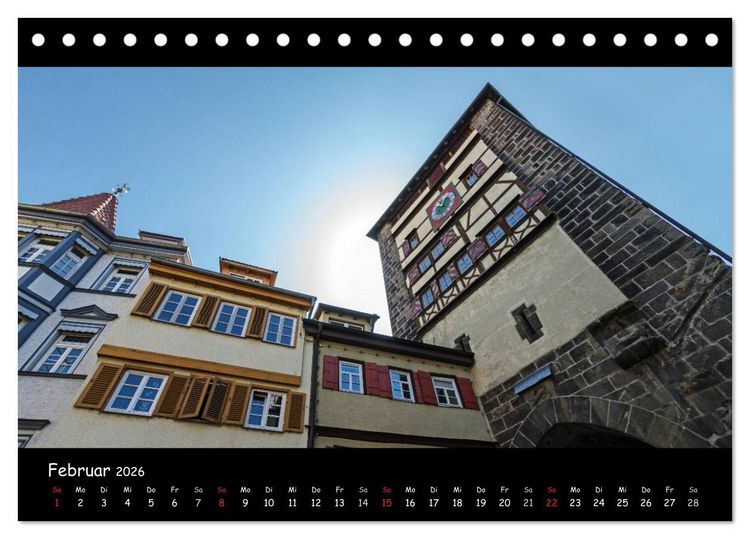 Produktbild: Esslingen am Neckar - Vom Mittelalter in die Moderne (Tischkalender 2026 DIN A5 quer), CALVENDO Monatskalender