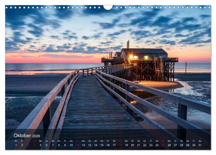 Produktbild: 2026 - wundervolle Lichtstimmungen an Nord- und Ostsee (Wandkalender 2026 DIN A3 quer), CALVENDO Monatskalender