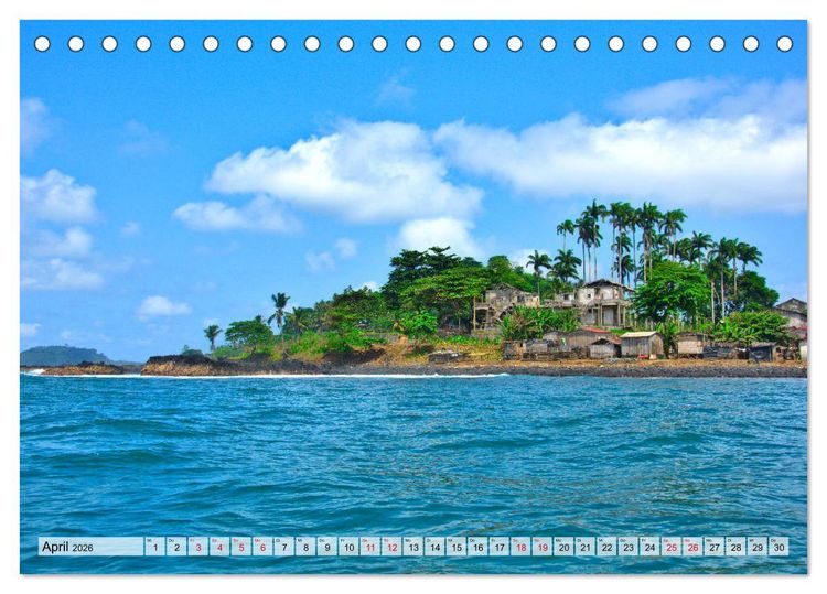 Produktbild: S&atilde;o Tom&eacute; - Inselparadies am &Auml;quator (Tischkalender 2026 DIN A5 quer), CALVENDO Monatskalender