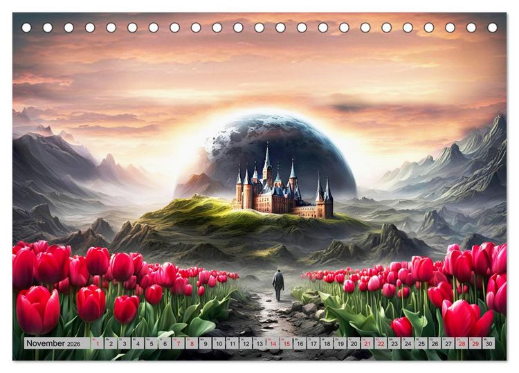 Produktbild: Mondzauberschein (Tischkalender 2026 DIN A5 quer), CALVENDO Monatskalender