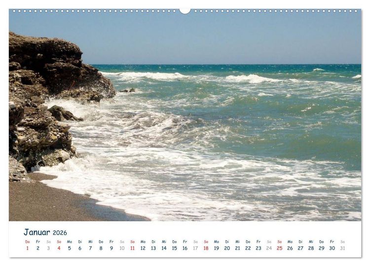 Produktbild: COSTA DEL SOL - Wellenspiel (Wandkalender 2026 DIN A2 quer), CALVENDO Monatskalender