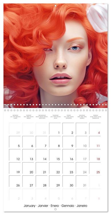 Produktbild: Fascination artful hair (Wall Calendar 2026 12 &times; 12 Inch) CALVENDO 12 Month Wall Calendar