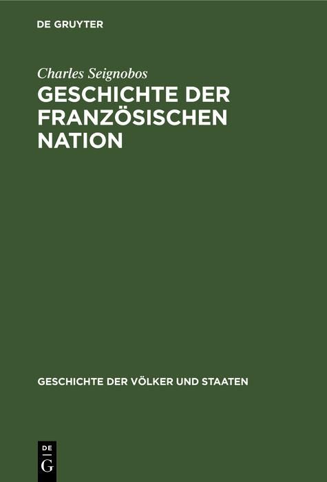 Produktbild: Geschichte der franz&ouml;sischen Nation
