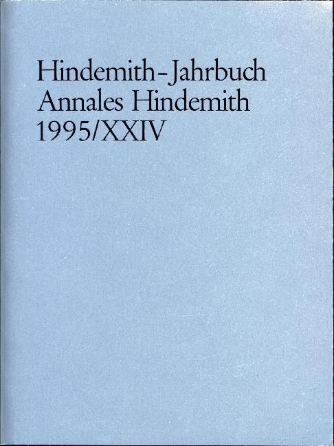 Produktbild: Hindemith-Jahrbuch