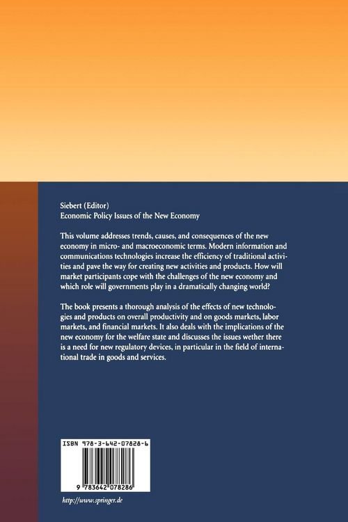 Produktbild: Economic Policy Issues of the New Economy