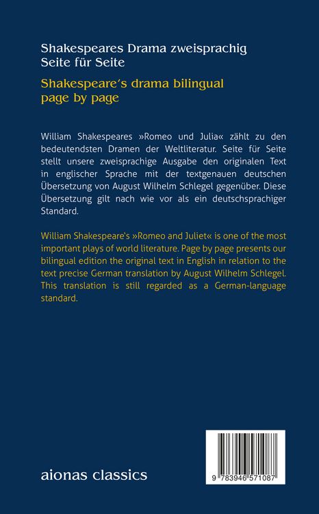 Produktbild: Romeo und Julia. Shakespeare. Zweisprachig: Englisch-Deutsch / Romeo and Juliet