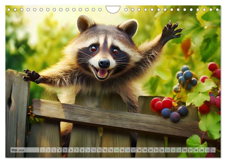 Produktbild: Wilde Nachbarn - Tierisches Treiben im Gartenparadies! (Wandkalender 2026 DIN A4 quer), CALVENDO Monatskalender