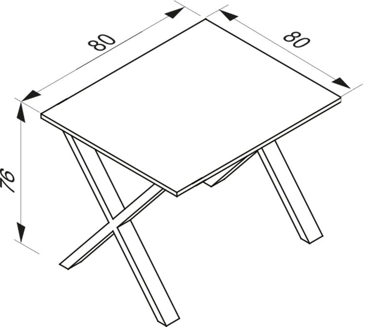Produktbild: Schreibtisch B&uuml;rotisch Computertisch 80x80 Lona X