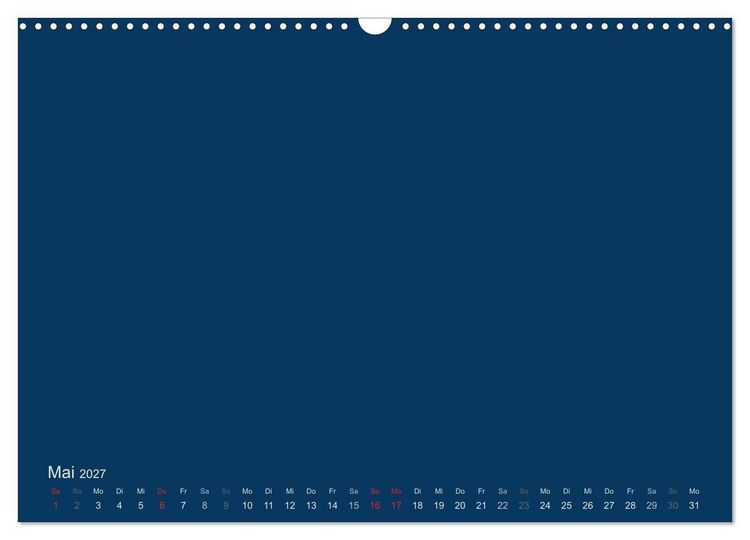 Produktbild: Bastelkalender - Dunkelblau (Wandkalender 2027 DIN A3 quer), CALVENDO Monatskalender