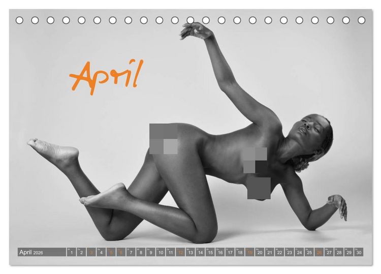 Produktbild: Erotik Fotoart Klassische Aktfotografie (Tischkalender 2026 DIN A5 quer), CALVENDO Monatskalender