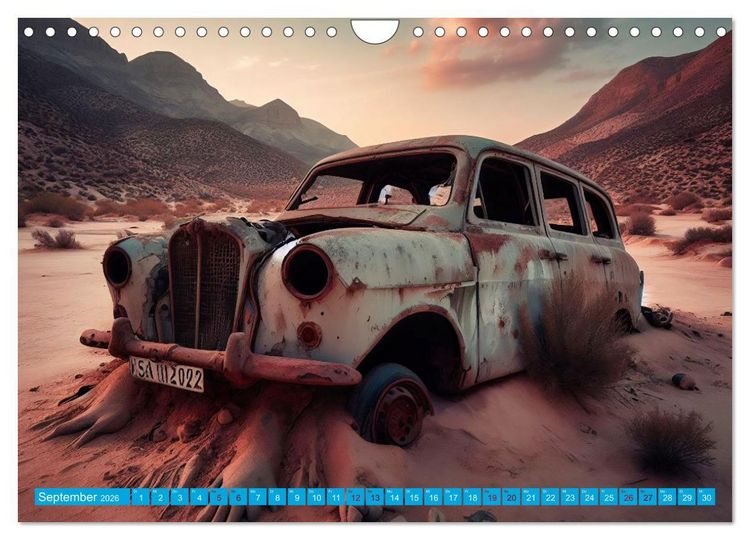 Produktbild: Oldtimer im W&uuml;stensand (Wandkalender 2026 DIN A4 quer), CALVENDO Monatskalender