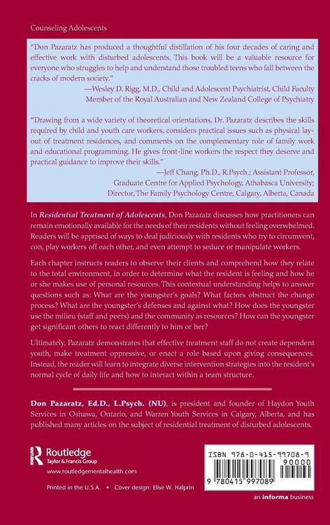 Produktbild: Residential Treatment of Adolescents