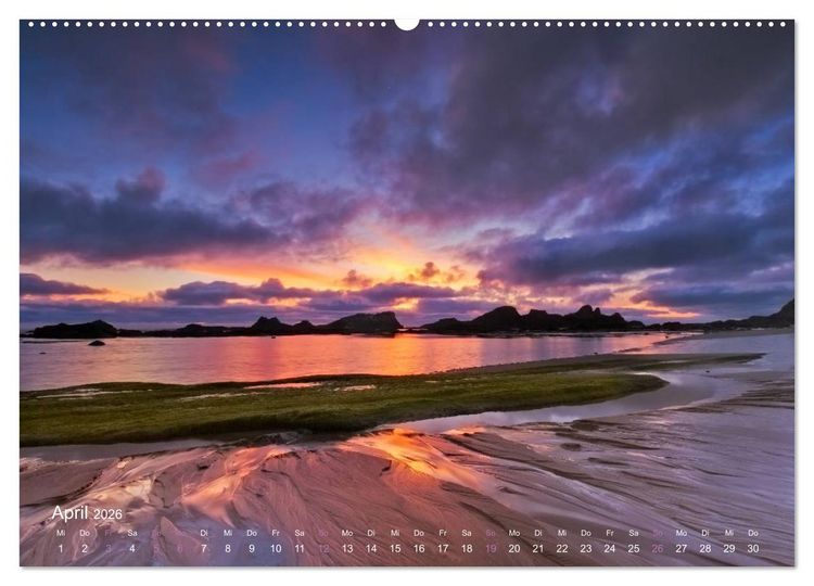 Produktbild: Land im Licht - Berge und K&uuml;sten in Oregon und Washington - von Jeremy Cram (Wandkalender 2026 DIN A2 quer), CALVENDO Monatskalender