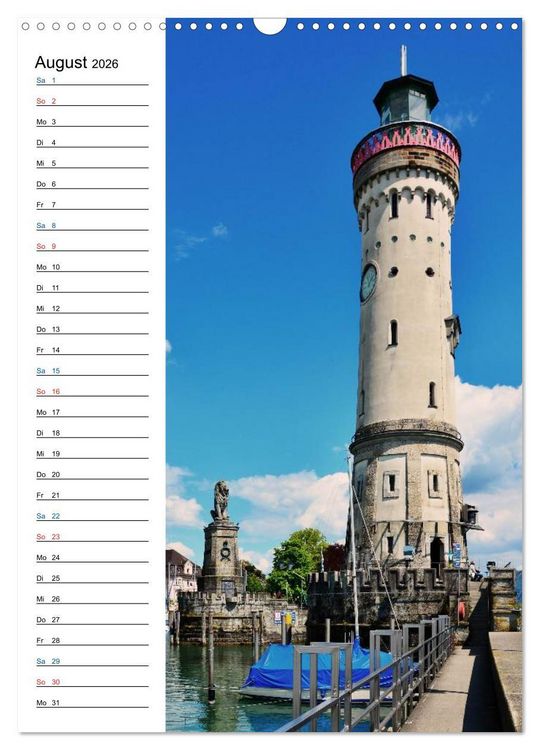 Produktbild: Lindau - Inselstadt am Bodensee (Wandkalender 2026 DIN A3 hoch), CALVENDO Monatskalender