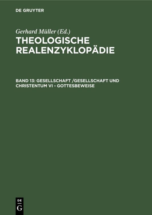 Produktbild: Gesellschaft /Gesellschaft und Christentum VI - Gottesbeweise