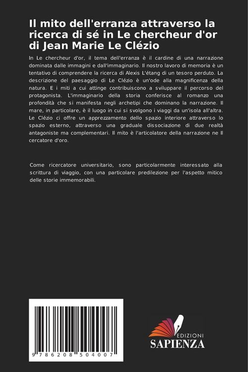 Produktbild: Il mito dell'erranza attraverso la ricerca di s&eacute; in Le chercheur d'or di Jean Marie Le Cl&eacute;zio