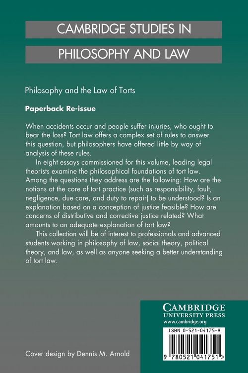 Produktbild: Philosophy and the Law of Torts
