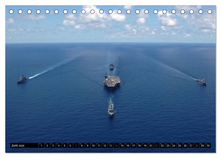 Produktbild: Kriegsschiffe der USA (Tischkalender 2026 DIN A5 quer), CALVENDO Monatskalender