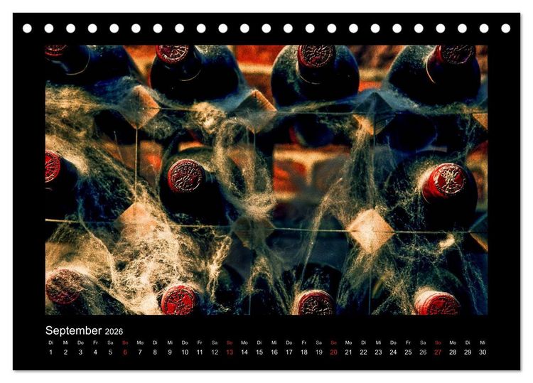 Produktbild: Wein - Reben, Wingerte und historische Weinkeller (Tischkalender 2026 DIN A5 quer), CALVENDO Monatskalender