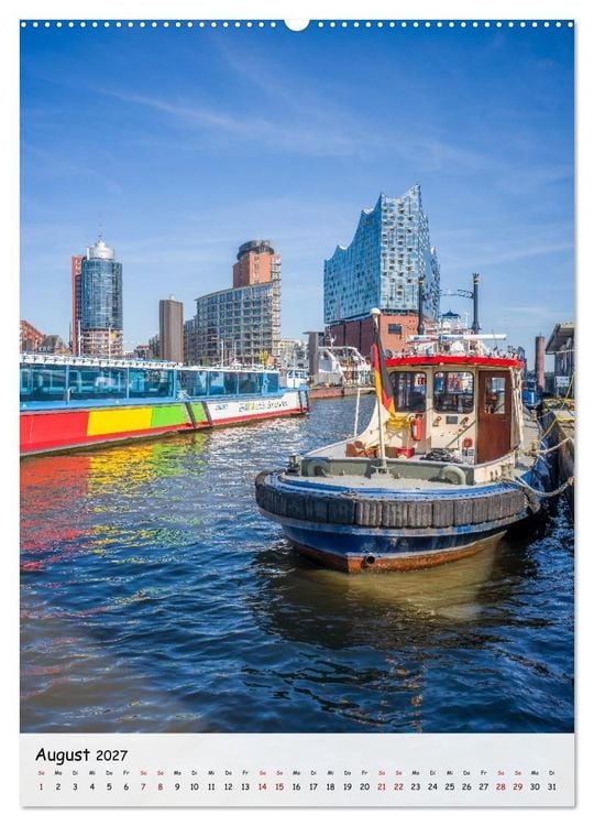 Produktbild: Hamburg - Hanseatische Eleganz (hochwertiger Premium Wandkalender 2027 DIN A2 hoch), Kunstdruck in Hochglanz