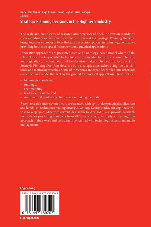 Produktbild: Strategic Planning Decisions in the High Tech Industry