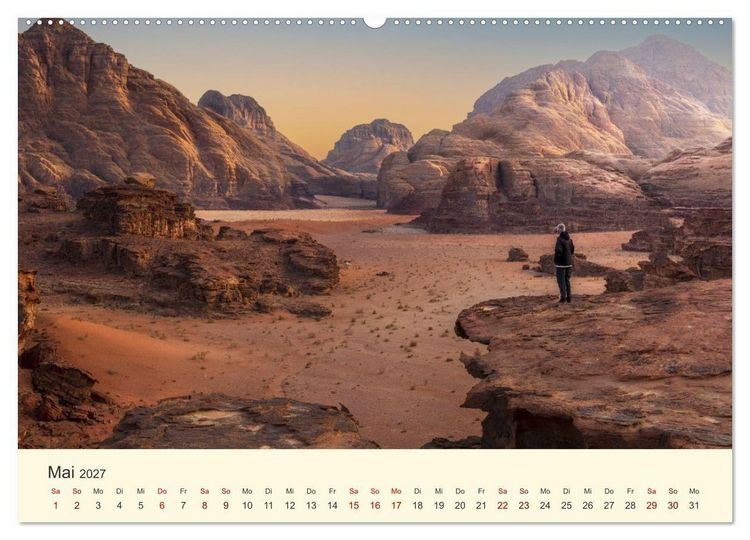 Produktbild: Jordanien Sand, Stein und Salz (Wandkalender 2027 DIN A2 quer), CALVENDO Monatskalender