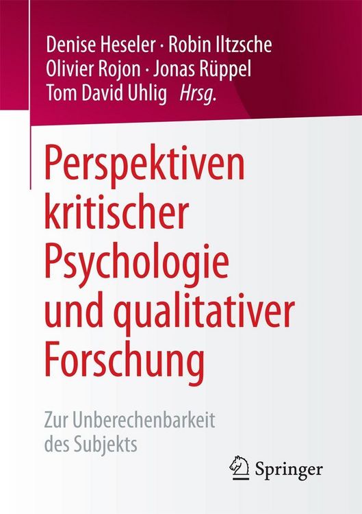 Produktbild: Perspektiven kritischer Psychologie und qualitativer Forschung