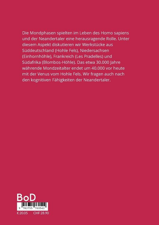Produktbild: Die Mondphasen beim Homo sapiens und den Neandertalern