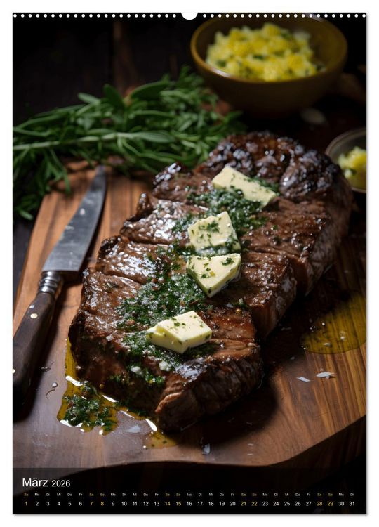 Produktbild: Meat Lovers - K&ouml;stliche Grill Abenteuer (hochwertiger Premium Wandkalender 2026 DIN A2 hoch), Kunstdruck in Hochglanz