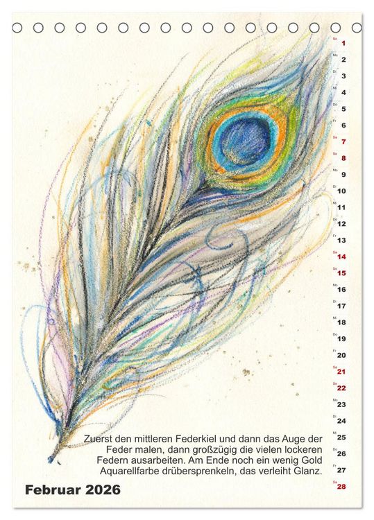 Produktbild: Mal mal mit Stiften (Tischkalender 2026 DIN A5 hoch), CALVENDO Monatskalender