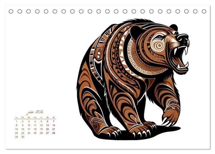 Produktbild: Passion Tribale (Calendrier de bureau 2026 DIN A5 vertical), CALVENDO calendrier mensuel