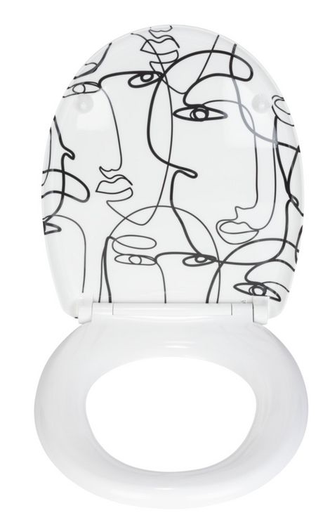 Produktbild: WC-Sitz Duroplast Mod. Faces, aus antibakteriellem Duroplast