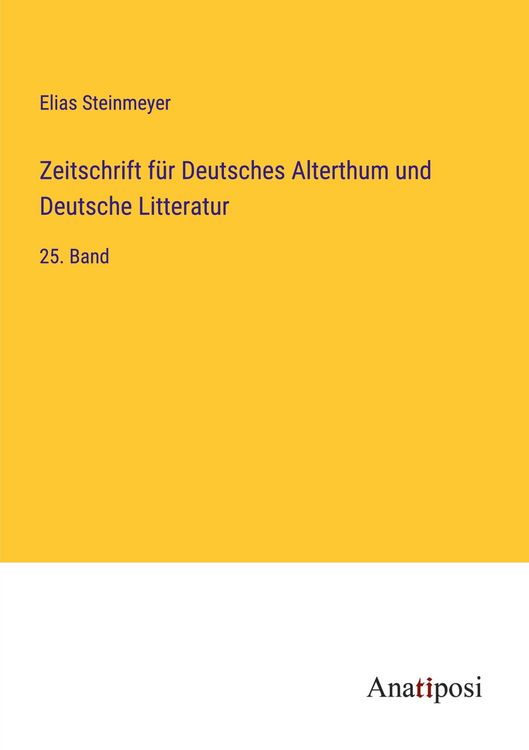 Produktbild: Zeitschrift f&uuml;r Deutsches Alterthum und Deutsche Litteratur