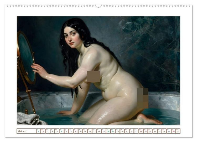 Produktbild: Sch&ouml;nheit ohne Schleier - Barock (hochwertiger Premium Wandkalender 2027 DIN A2 quer), Kunstdruck in Hochglanz