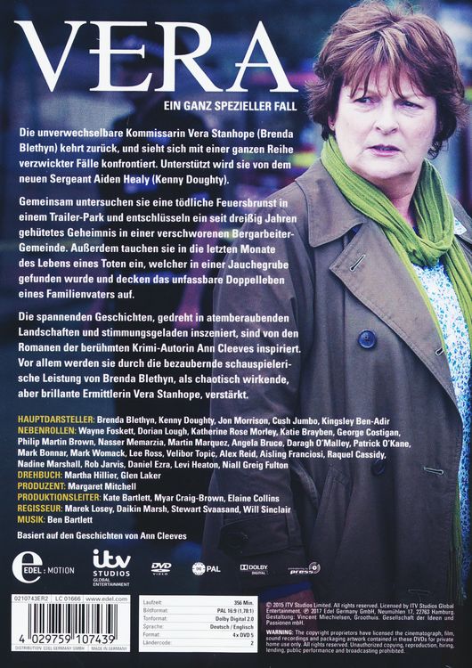 Produktbild: Vera - Ein ganz spezieller Fall/Staffel 5 [4 DVDs]