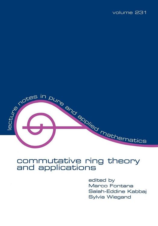 Produktbild: Commutative Ring Theory and Applications