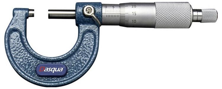 Produktbild: Dasqua 4111-8105 Au&szlig;enmessschraube 0 - 25mm Ablesung: 0.01mm