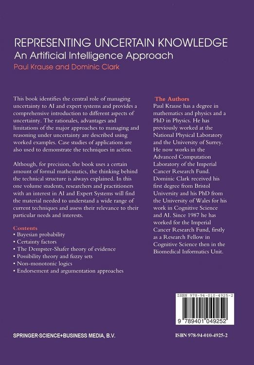 Produktbild: Representing Uncertain Knowledge