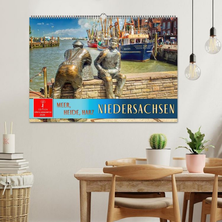 Produktbild: Niedersachsen - Meer, Heide, Harz (Wandkalender 2026 DIN A2 quer), CALVENDO Monatskalender