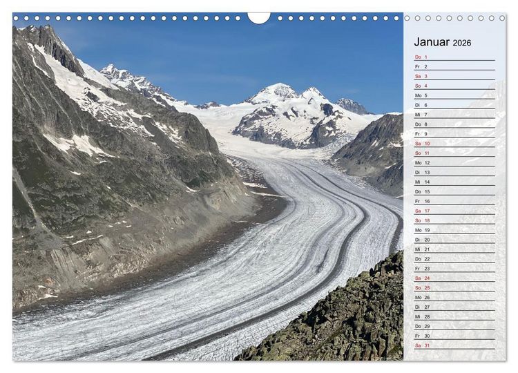 Produktbild: Alpenauszeit - Schweizer Bergsommermomente f&uuml;r die Seele (Wandkalender 2026 DIN A3 quer), CALVENDO Monatskalender
