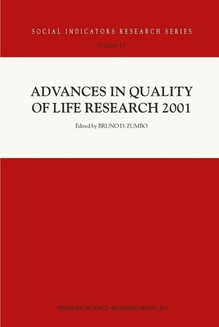 Produktbild: Advances in Quality of Life Research 2001