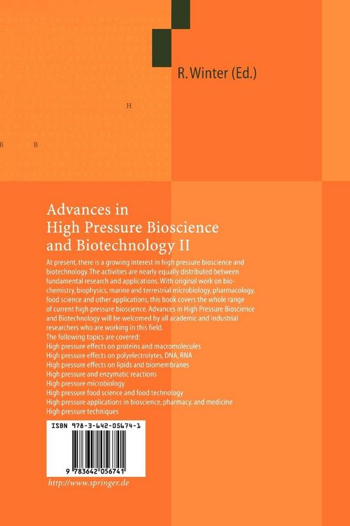 Produktbild: Advances in High Pressure Bioscience and Biotechnology II