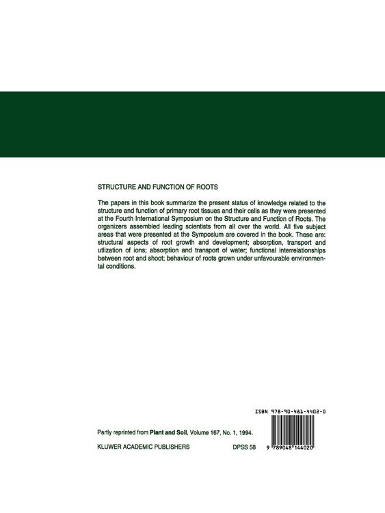 Produktbild: Structure and Function of Roots