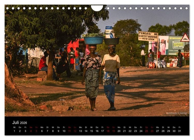 Produktbild: SAMBIA IM HERZEN AFRIKAS (Wandkalender 2026 DIN A4 quer), CALVENDO Monatskalender