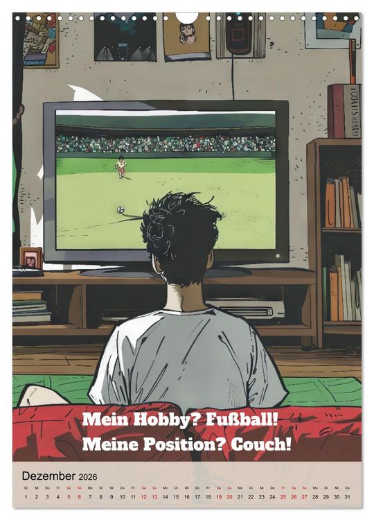 Produktbild: Fu&szlig;ballspr&uuml;che (Wandkalender 2026 DIN A3 hoch), CALVENDO Monatskalender